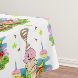 Happy Birthday Twin Tablecloth Confetti Cupcake  テーブルクロス