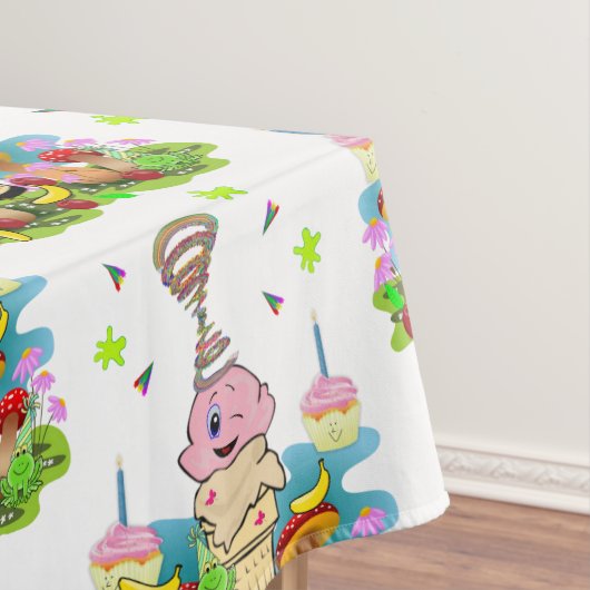 Happy Birthday Twin Tablecloth Confetti Cupcake  テーブルクロス (インサイチュ)