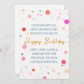 Happy Birthday und ein toller Spruch Gute Laune 招待状 (正面/裏面)