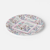 Happy Birthday Unicorn Themed ペーパープレート (アングル)