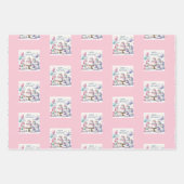 Happy Birthday Unicorn Themed ラッピングペーパーシート (正面3)