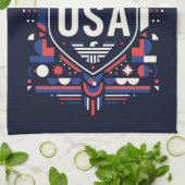 Happy Birthday USA 250 キッチンタオル (折り畳み)