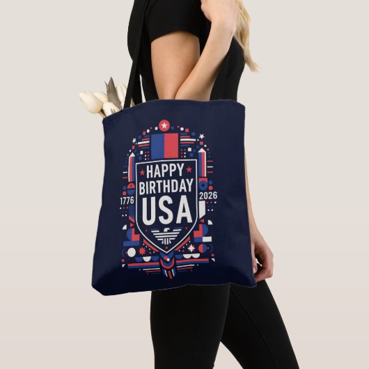 Happy Birthday USA 250 トートバッグ (クローズアップ)
