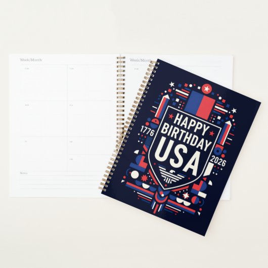 Happy Birthday USA 250 プランナー手帳 (ディスプレー)