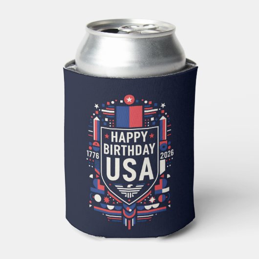 Happy Birthday USA 250 缶クーラー (缶正面)