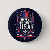 Happy Birthday USA 250 缶バッジ (正面)