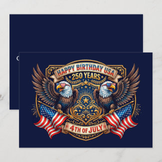 Happy Birthday USA 250 Years | Patriotic Eagles シーズンカード