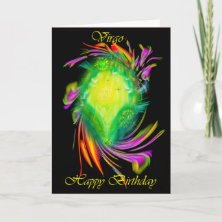 Happy Birthday Virgo - Jungfrau カード