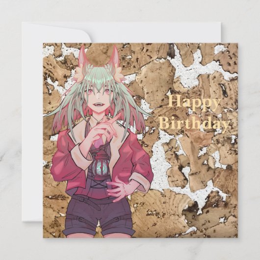 Happy birthday VTuber 招待状 (正面)