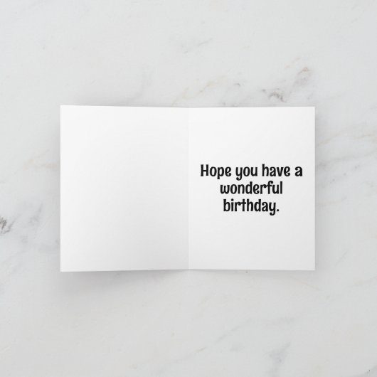 Happy Birthday Watercolor Cake Art カード (内部)