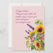 Happy Birthday. Watercolour boquet. Greeting Card シーズンカード (裏面)