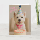 Happy Birthday Westie Birthday Card カード (正面)