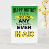 Happy birthday wish to dad カード (黄色い花)