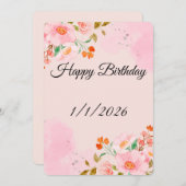 Happy Birthday Wishes Card シーズンカード (正面/裏面)