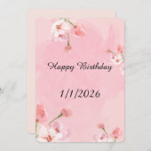 Happy Birthday Wishes Card シーズンカード (正面/裏面)