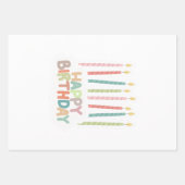 Happy Birthday With Candles  ラッピングペーパーシート (正面2)