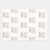 Happy Birthday With Candles  ラッピングペーパーシート (正面)