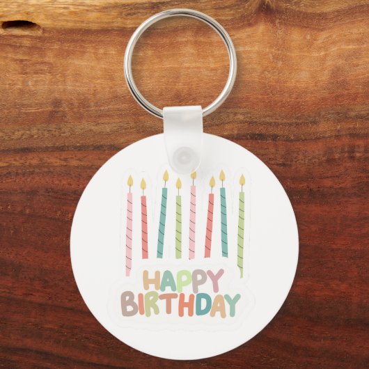 Happy Birthday with Candles Keychain キーホルダー (裏面)