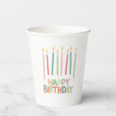 Happy Birthday with Candles Paper Cup 紙コップ (裏面)