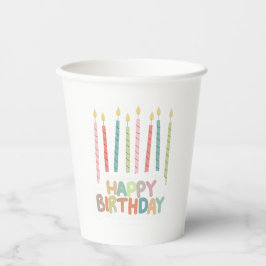 Happy Birthday with Candles Paper Cup 紙コップ