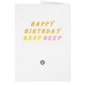 Happy Birthday with young dancing girl and glitter (裏面)