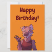 Happy Birthday wolf カード (正面)