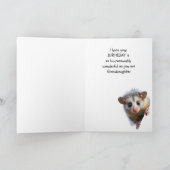 Happy Birthday Wonderful Granddaughter Opposum カード (内部)