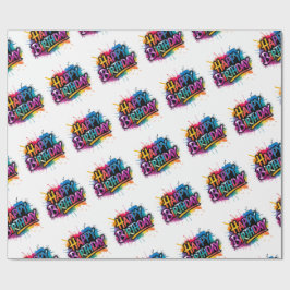 Happy Birthday Wrapping Paper printable ラッピングペーパー