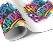Happy Birthday Wrapping Paper printable ラッピングペーパー (ロールコーナー)