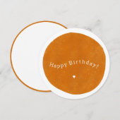 Happy Birthday Yellow Card 招待状 (正面/裏面)