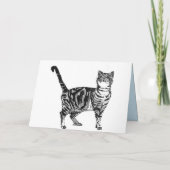 Happy Birthday You Cool Tabby Cat Birthday Mens カード (裏面)