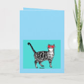 Happy Birthday You Cool Tabby Cat Mens Husband カード (裏面)