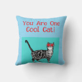 Happy Birthday You Cool Tabby Cat Mens Husband クッション (裏面)