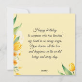 Happy birthday you touched my heart. Greeting card シーズンカード (裏面)