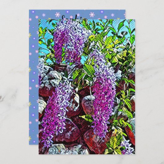 Happy blooming flower 招待状 (正面/裏面)