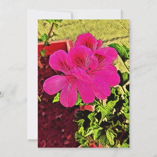 Happy blooming flower 招待状 (正面)