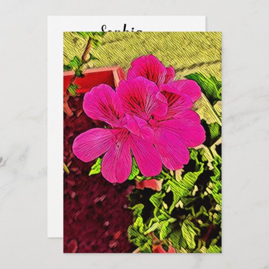 Happy blooming flower 招待状 (正面/裏面)