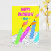 Happy Blowday誕生日for Mom Hall of Flame カード (黄色い花)