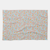 Happy Blue Flower Kitchen Towels キッチンタオル (横)