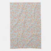 Happy Blue Flower Kitchen Towels キッチンタオル (縦)