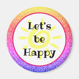 Happy Boho Rainbow Sun Magnet マグネット