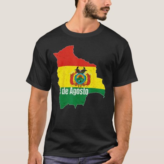 Happy Bolivian Independence Day I Love La Paz Boli Tシャツ (正面)