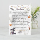 Happy Boo Halloween Thank You Card – Cute Ghost サンキューカード (スタンド正面)