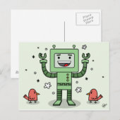 Happy Bot and Friends - PostCard ポストカード (正面/裏面)