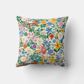 Happy Botanical Floral Flower Spring Pattern. クッション (裏面)