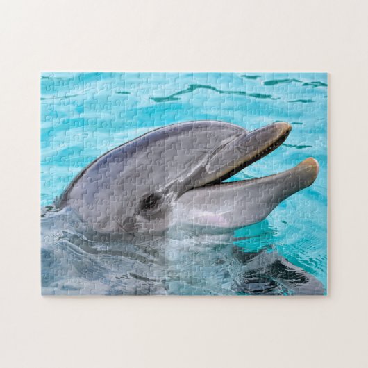 Happy Bottlenose Dolphin, Jigsaw Puzzle ジグソーパズル (横)