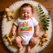 Happy Bright Summer  ベビーボディスーツ