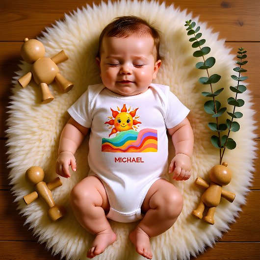 Happy Bright Summer  ベビーボディスーツ