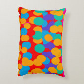 HAPPY BUBBLE PATTERNS MIXED COLORS アクセントクッション (裏面(縦))