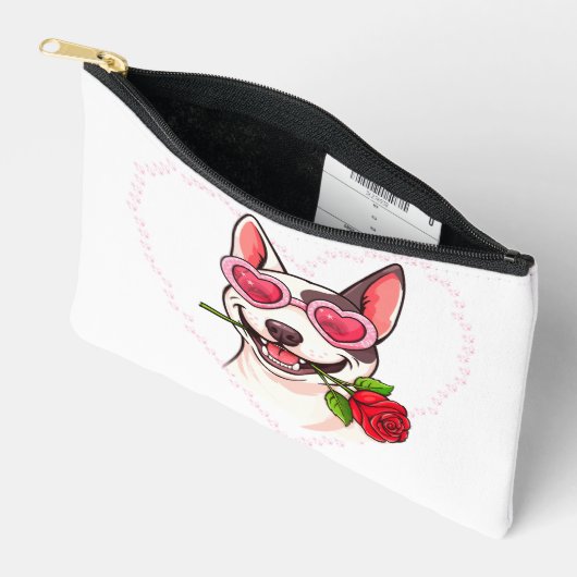 Happy bull terrier アクセサリーポーチ (見開き)